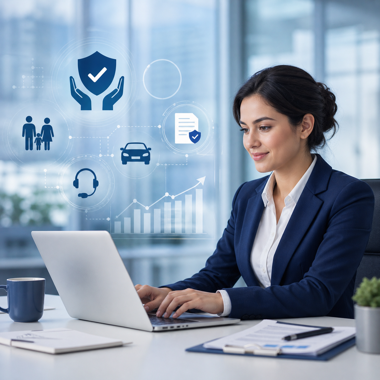 Operations specialist working on insurance workflows