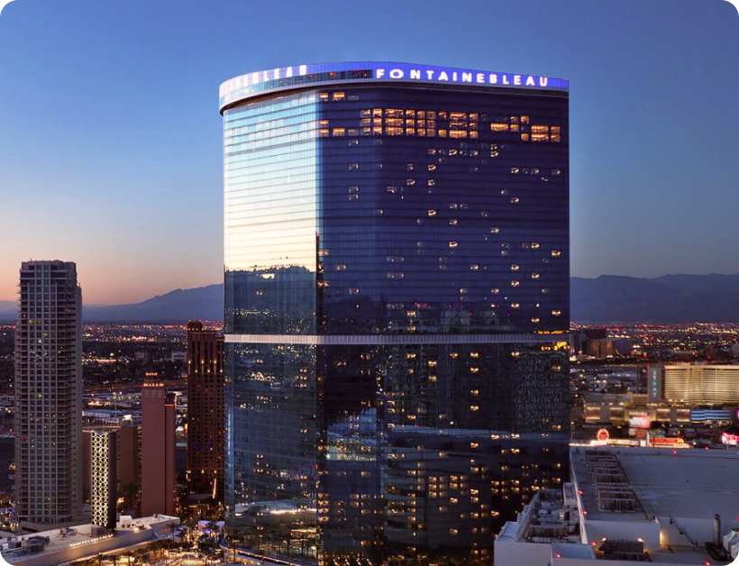 Las Vegas skyline at sunset